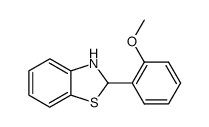 2-(2-methoxy-phenyl)-2,3-dihydro-benzothiazole结构式