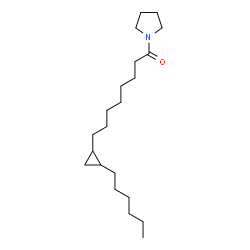 1-[8-(2-Hexylcyclopropyl)octanoyl]pyrrolidine Structure