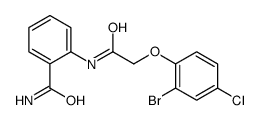 2-[[2-(2-bromo-4-chlorophenoxy)acetyl]amino]benzamide结构式