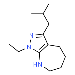 Pyrazolo[3,4-b]azepine, 1-ethyl-1,4,5,6,7,8-hexahydro-3-(2-methylpropyl)- (9CI) Structure