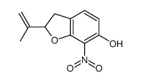 7-nitro-2-prop-1-en-2-yl-2,3-dihydro-1-benzofuran-6-ol结构式
