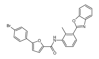 2-Furancarboxamide,N-[3-(2-benzoxazolyl)-2-methylphenyl]-5-(4-bromophenyl)-(9CI) Structure