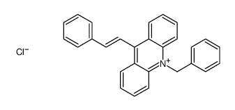 10-benzyl-9-(2-phenylethenyl)acridin-10-ium,chloride结构式