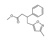 4-(3-methyl-isoxazol-5-yl)-3-phenyl-butyric acid methyl ester Structure