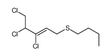 1-butylsulfanyl-3,4,5-trichloropent-2-ene结构式