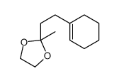 2-[2-(cyclohexen-1-yl)ethyl]-2-methyl-1,3-dioxolane结构式