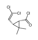(1R-trans)-3-(2,2-dichlorovinyl)-2,2-dimethylcyclopropanecarbonyl chloride structure