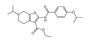 ethyl 6-propan-2-yl-2-[(4-propan-2-yloxybenzoyl)amino]-5,7-dihydro-4H-thieno[2,3-c]pyridine-3-carboxylate结构式