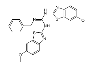 2-benzyl-1,3-bis(6-methoxy-1,3-benzothiazol-2-yl)guanidine结构式