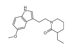 3-ethyl-1-[2-(5-methoxy-1H-indol-3-yl)ethyl]piperidin-2-one结构式