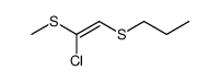 (Z)-1-chloro-1-methylsulfanyl-2-propylsulfanyl-ethene结构式