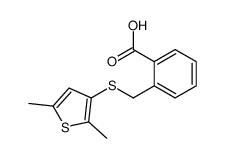 2-[(2,5-dimethylthiophen-3-yl)sulfanylmethyl]benzoic acid结构式
