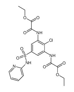 N-[2-Chloro-3-(ethoxyoxalyl-amino)-5-(pyridin-2-ylsulfamoyl)-phenyl]-oxalamic acid ethyl ester结构式