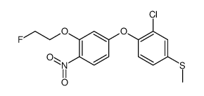 4-(2-chloro-4-methylsulfanylphenoxy)-2-(2-fluoroethoxy)-1-nitrobenzene结构式