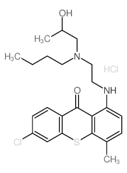 9H-Thioxanthen-9-one,1-[[2-[butyl(2-hydroxypropyl)amino]ethyl]amino]-6-chloro-4-methyl-,hydrochloride (1:1) Structure