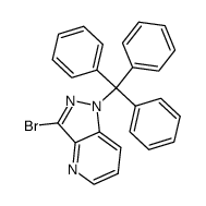 3-溴-1-三苯甲基-1H-吡唑并[4,3-b]吡啶结构式