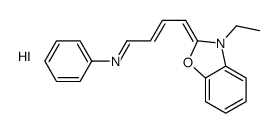 3-ethyl-2-[4-(phenylamino)buta-1,3-dienyl]benzoxazolium iodide结构式