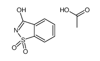 acetic acid,1,1-dioxo-1,2-benzothiazol-3-one Structure