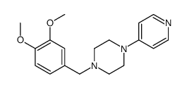 1-(3,4-Dimethoxybenzyl)-4-(4-pyridinyl)piperazine structure