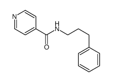 N-(3-phenylpropyl)pyridine-4-carboxamide结构式
