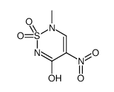 6-methyl-4-nitro-1,1-dioxo-1,2,6-thiadiazin-3-one结构式