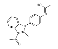 N-[4-(3-acetyl-2-methylindol-1-yl)phenyl]acetamide Structure