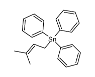 (3-methyl-2-butenyl)triphenylstannane结构式