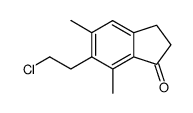 6-[2'-chloroethyl]-5,7-dimethyl-indan-1-one Structure