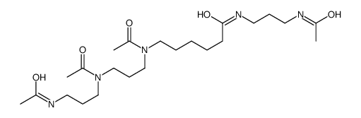 6-[Acetyl[3-[acetyl[3-(acetylamino)propyl]amino]propyl]amino]-N-[3-(acetylamino)propyl]hexanamide结构式