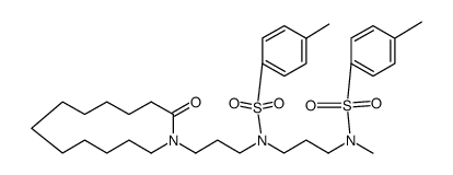 N,4-Dimethyl-N-[3-[[(4-methylphenyl)sulfonyl][3-(2-oxoazacyclotridecan-1-yl)propyl]amino]propyl]benzenesulfonamide结构式