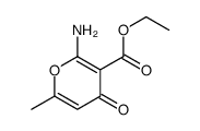 ethyl 2-amino-6-methyl-4-oxopyran-3-carboxylate结构式