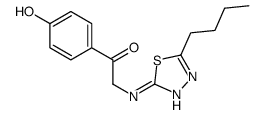 2-[(5-butyl-1,3,4-thiadiazol-2-yl)amino]-1-(4-hydroxyphenyl)ethanone结构式