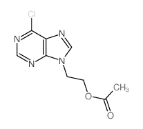 2-(6-chloropurin-9-yl)ethyl acetate structure