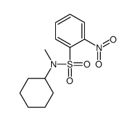 N-cyclohexyl-N-methyl-2-nitrobenzenesulphonamide结构式