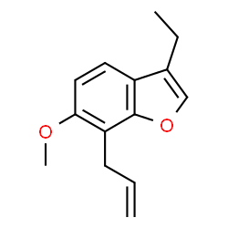 Benzofuran,3-ethyl-6-methoxy-7-(2-propenyl)-(9CI)结构式