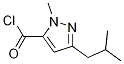 3-isobutyl-1-Methyl-1H-pyrazole-5-carbonyl chloride structure