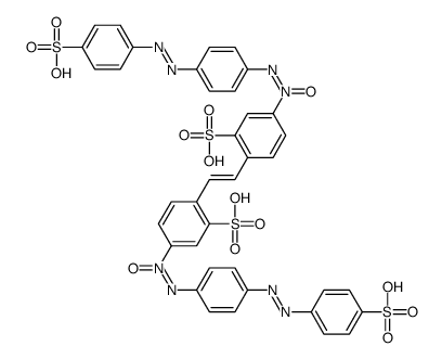 oxido-[4-[(E)-2-[4-[oxido-[4-[(4-sulfophenyl)diazenyl]phenyl]iminoazaniumyl]-2-sulfophenyl]ethenyl]-3-sulfophenyl]-[4-[(4-sulfophenyl)diazenyl]phenyl]iminoazanium Structure