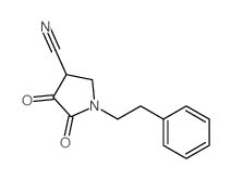 4,5-dioxo-1-phenethyl-pyrrolidine-3-carbonitrile结构式