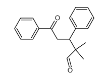2,2-dimethyl-5-oxo-3,5-diphenylpentanal Structure