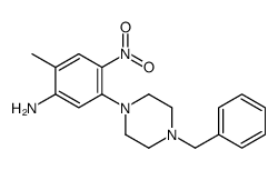 5-(4-benzylpiperazin-1-yl)-2-methyl-4-nitroaniline结构式