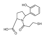 (2S)-5-(2-hydroxyphenyl)-1-(3-sulfanylpropanoyl)pyrrolidine-2-carboxylic acid Structure