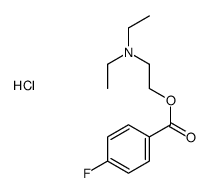 diethyl-[2-(4-fluorobenzoyl)oxyethyl]azanium,chloride Structure