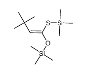 3,3-dimethyl-1-trimethylsiloxy-1-trimethylsilylthiobut-1-ene结构式