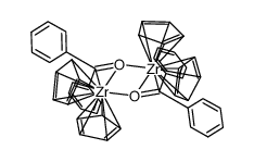 (η2-benzophenone)zirconocene dimer Structure