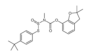 (2,2-dimethyl-3H-1-benzofuran-7-yl) N-(4-tert-butylphenyl)sulfanylsulfinyl-N-methylcarbamate结构式