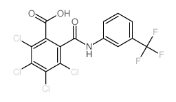 Benzoic acid,2,3,4,5-tetrachloro-6-[[[3-(trifluoromethyl)phenyl]amino]carbonyl]-结构式