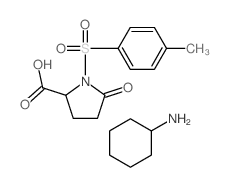 cyclohexanamine; 1-(4-methylphenyl)sulfonyl-5-oxo-pyrrolidine-2-carboxylic acid结构式