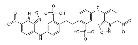 4,4'-bis(4-nitro-1,2,3-benzoxadiazolyl)dihydrostilbene-2,2'-disulfonate Structure