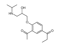 1-[3-acetyl-4-[2-hydroxy-3-(propan-2-ylamino)propoxy]phenyl]propan-1-one Structure