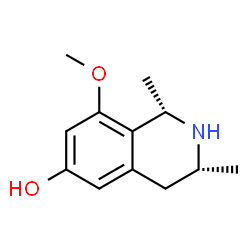 6-Isoquinolinol,1,2,3,4-tetrahydro-8-methoxy-1,3-dimethyl-,(1S-cis)-(9CI)结构式